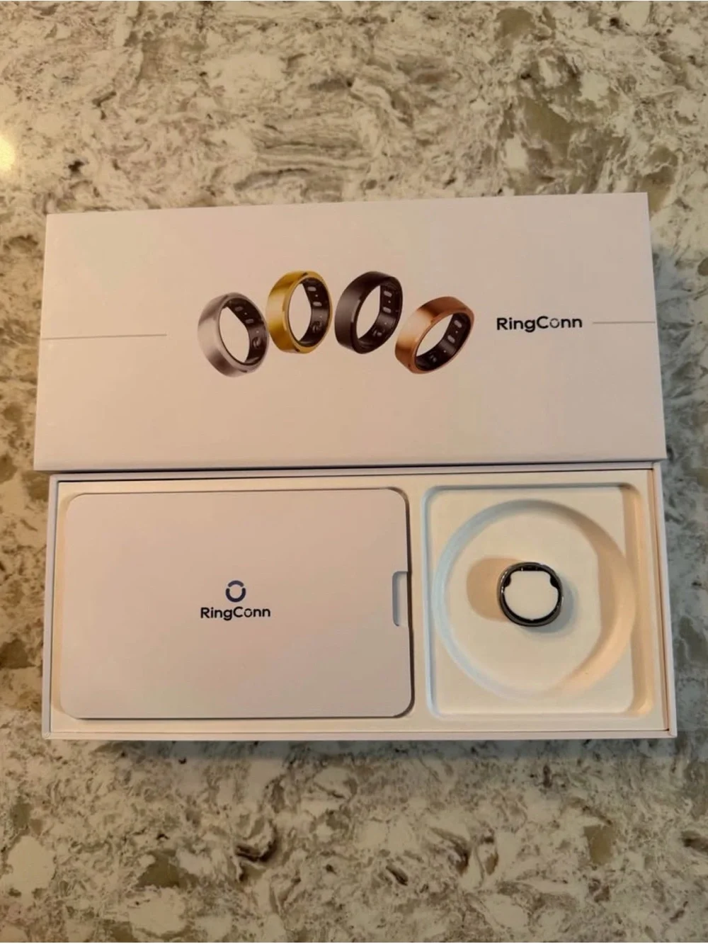 RingConn Smart Ring Size 10 - Excellent Condition w/ Box & Charger